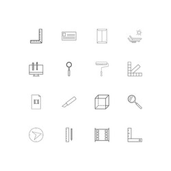 creative process and design simple linear icons vector image
