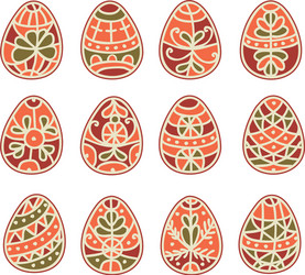 Easter Eggs Pattern Vector Image