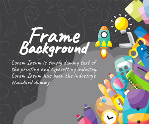 Education frame background concept design Vector Image