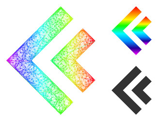 rainbow net mesh gradient shift left icon vector image