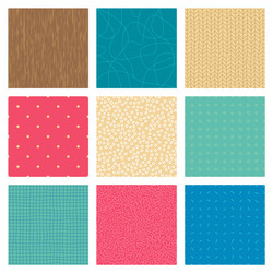 set abstract handdrawn color seamless patterns vector image