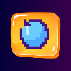 system update glossy ui button with pixelated vector image