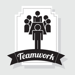 Teamwork vector