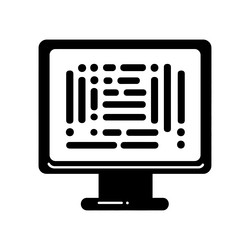 abstract display icon with rounded rectangles vector image