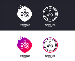 database sign icon relational schema vector