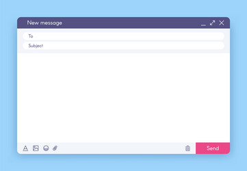 Email Message Window Interface vector image