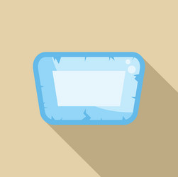 ice game ui button with cracked border vector image