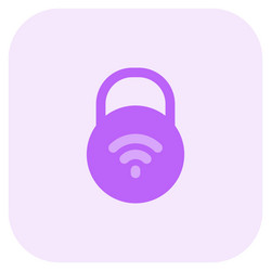 lock with advance technology and internet access vector image