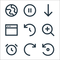 User interface line icons linear set quality vector
