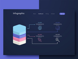 graphic infographics template for creating mobile vector image