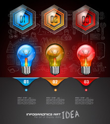 infographics complex layout with option buttons vector