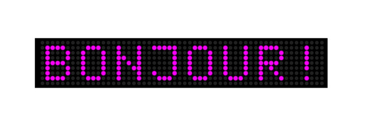 inscription hello on led display language vector image