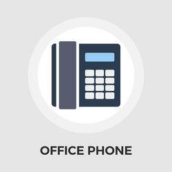 office phone flat icon vector