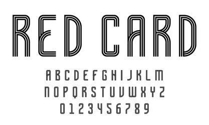 set alphabets lines font modern abstract vector image