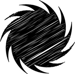 spiral swirl twirl design element with sketchy vector image