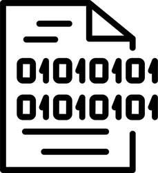 code interface icon outline style vector image
