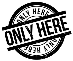 Only here rubber stamp Royalty Free Vector Image
