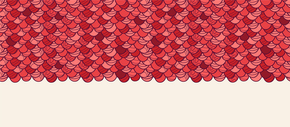 red roof tile horizontal seamless pattern vector