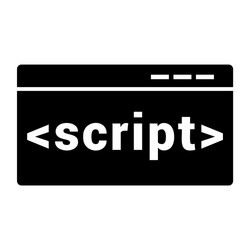 Script code icon isolated on white background vector