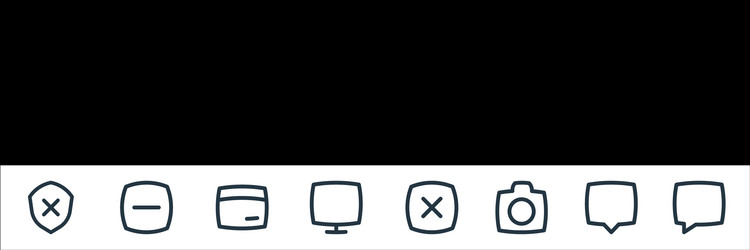 basic ui line icons linear set quality vector image