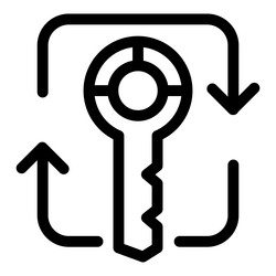 key representing data encryption process with up vector image