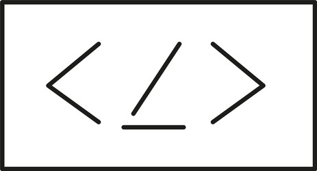 Programming code line icon vector