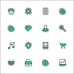 Set of icons business workflow items vector