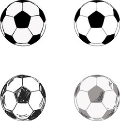 Soccer ball set vector