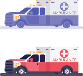 ambulance machine flat vector