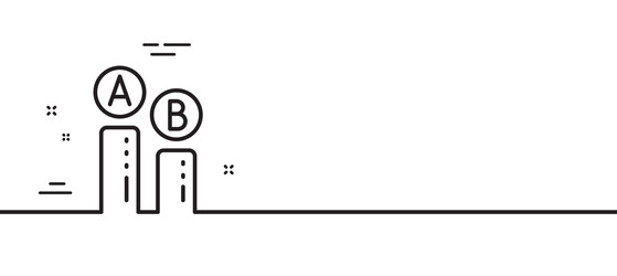 Ab testing line icon ui test chart sign minimal vector