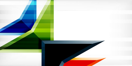 abstract background color triangles and arrows vector image