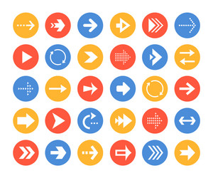 arrows collection - set navigational web vector