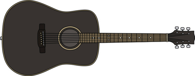 Classic acoustic guitar Royalty Free Vector Image