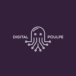 digital poulpe logo vector