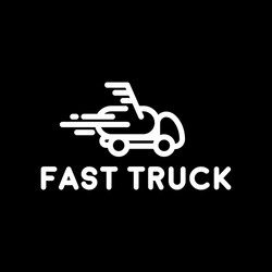 hurtling truck speed linear style with the loop vector image