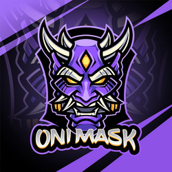 oni mask esport mascot logo design Vector Image