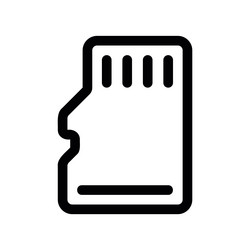 outline representation of a common secure digital vector image