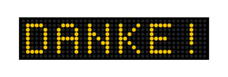 writing thank you on led display language vector image