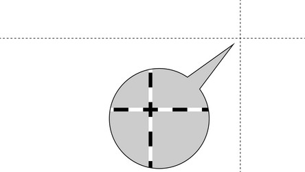 computer mouse cross-cursor for selection running vector