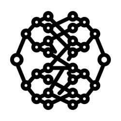 algorithm quantum technology line icon vector image