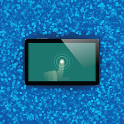 digital tablet with shiny sensor screen touch vector image