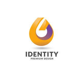 letter g water drop logo Vector Image