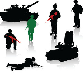 Desert war Royalty Free Vector Image - VectorStock