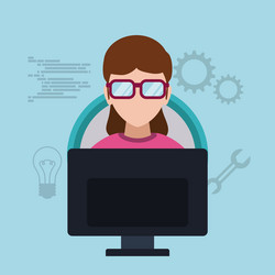 web developer design vector image