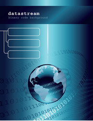 Data Stream Globe vector image