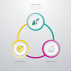 Infographics three options vector