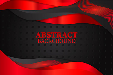 abstract fluid background with black and red color vector image