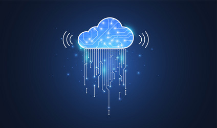 Cloud computing concept design digital data vector