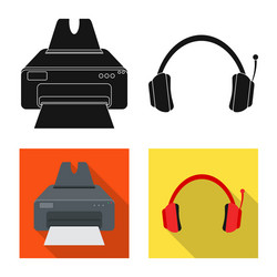 Isolated object of laptop and device symbol set vector