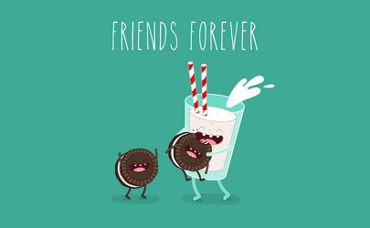 Cartoons of comic characters bottle milk Vector Image